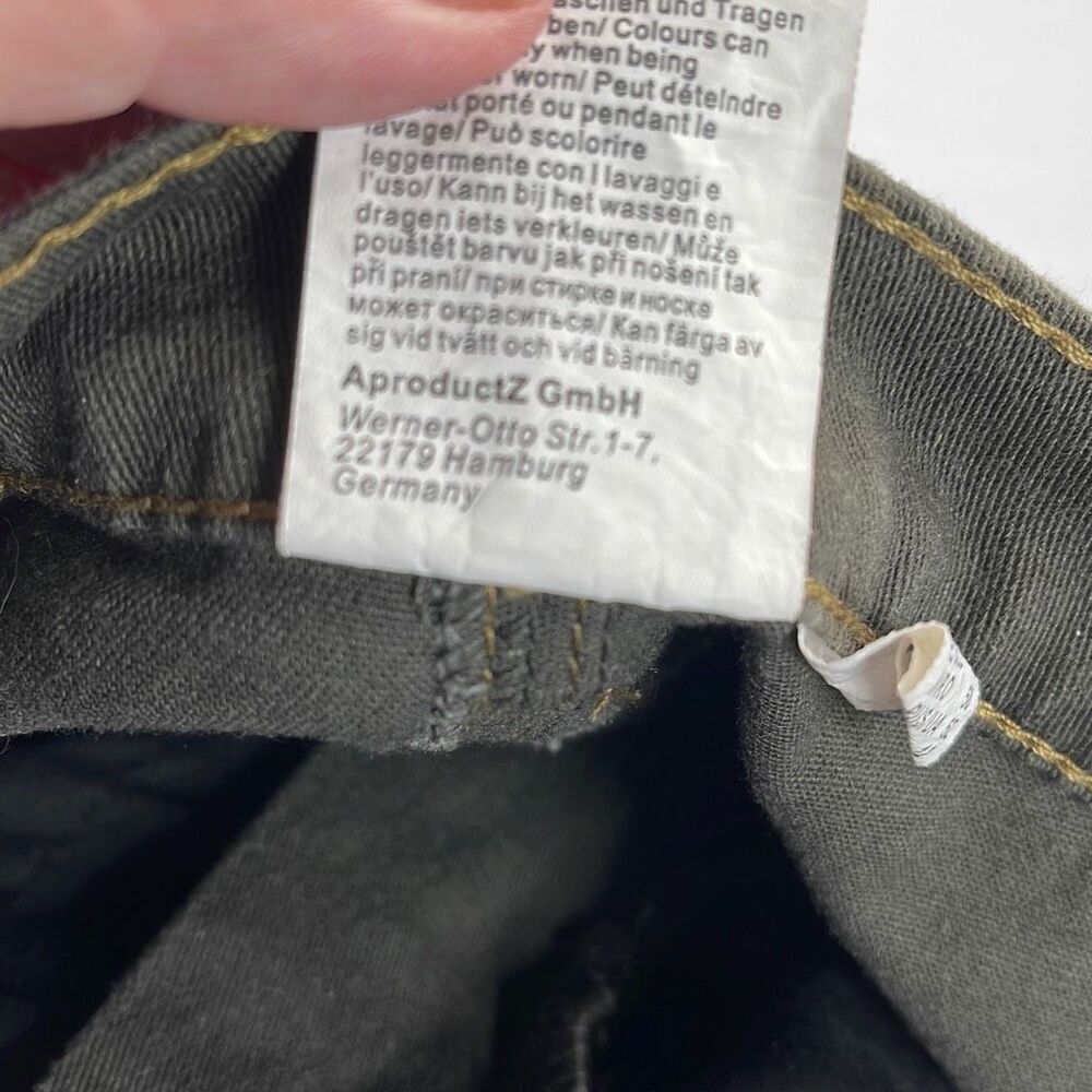Vintage Paris army green high waisted jeans boot cut - Picture 8 of 9